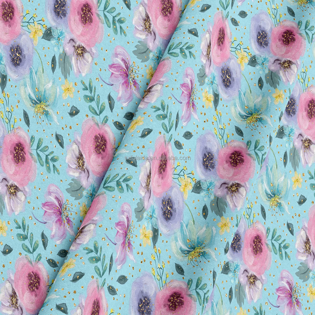 Wholesale Cheap Plain Color Stretch 100 Bamboo Cotton Brushed Knitting Fleece Winter French Lycra Cloth Fabric By The Yard