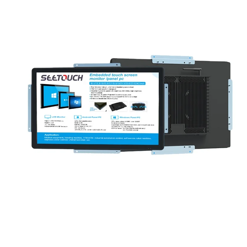 SeeTouch Capacitive Touch Screen Industrial Panel Pc Waterproof Open Frame Industrial All In One Android Computer Touch Display