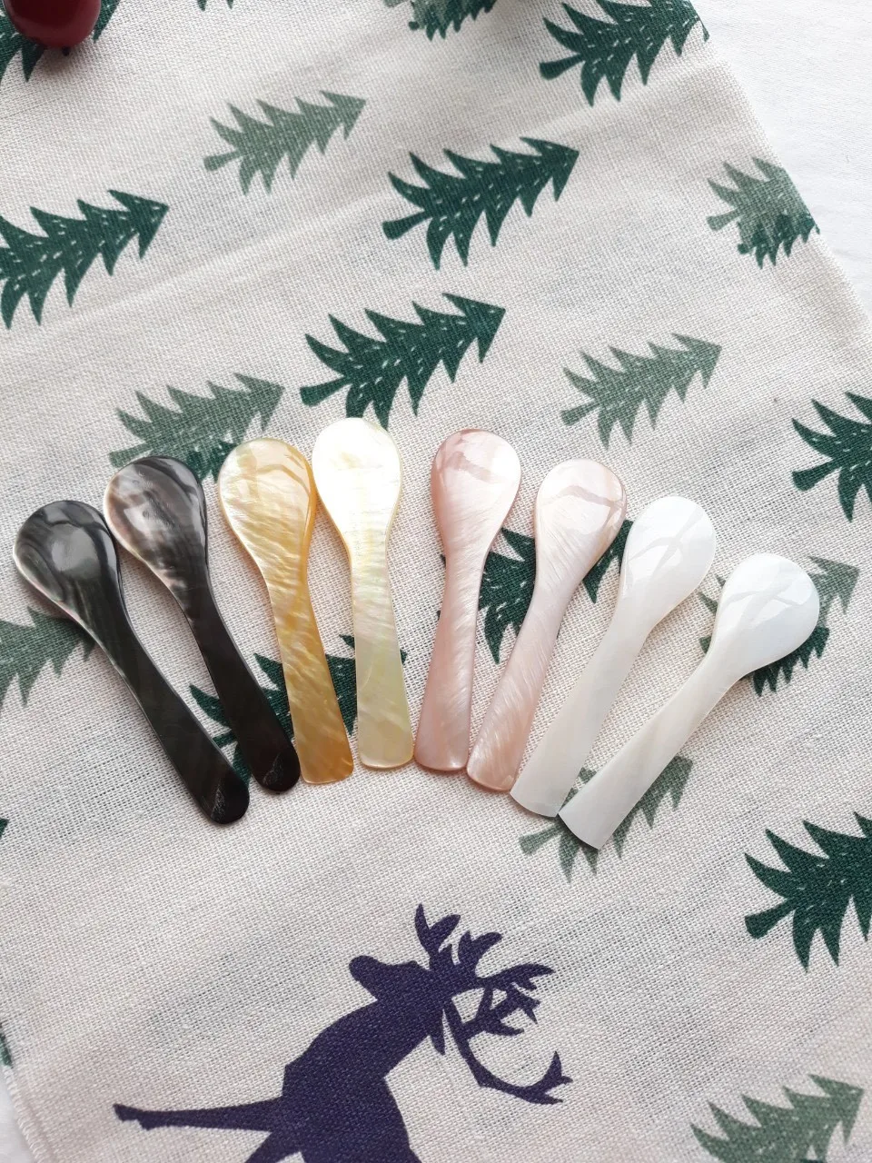 Mother of Pearl Spoon Caviar Spoon Nacre Mother of Pearl Shell Mother of Pearl Placemat Pink White Black Natural MOP Vietnam