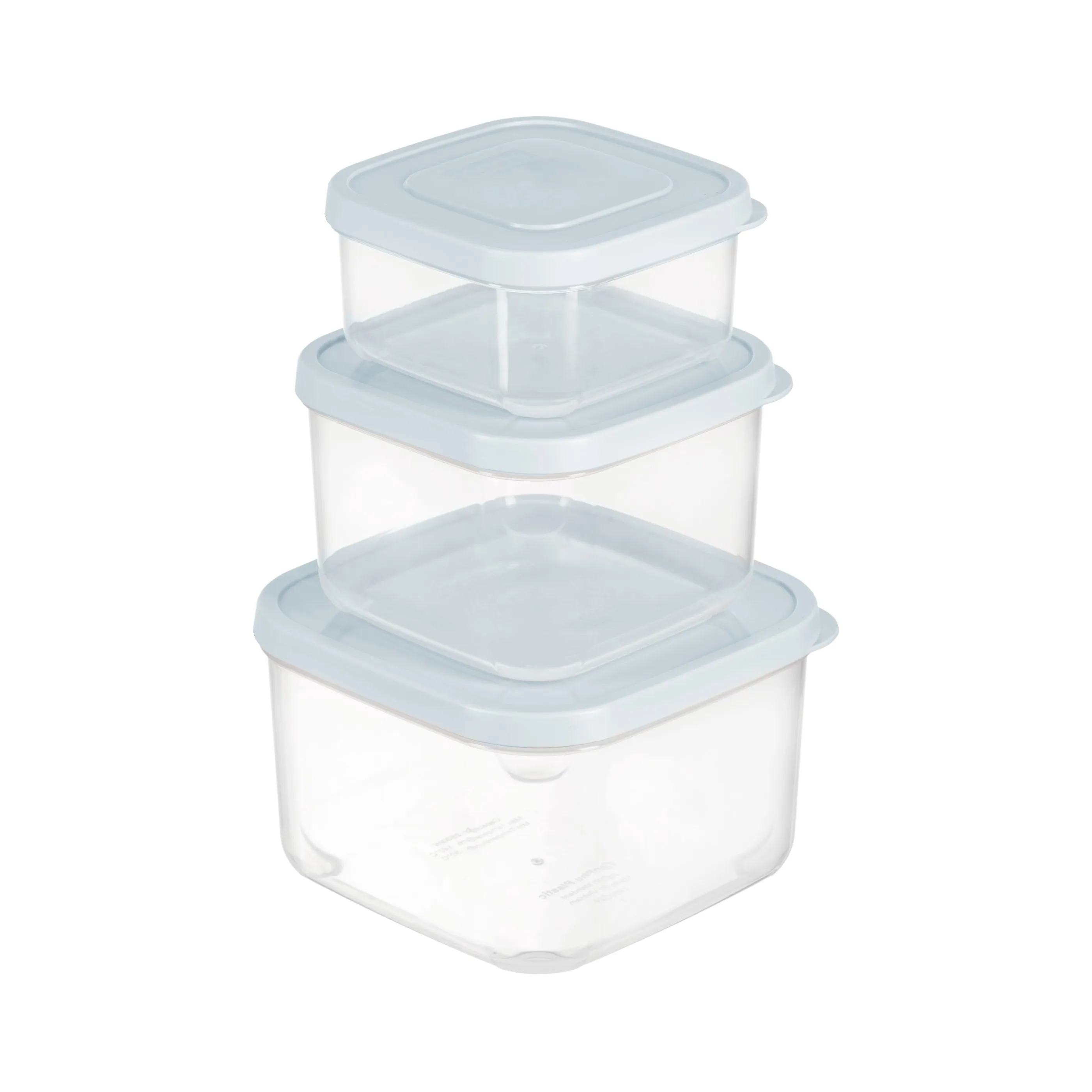 Best Quality Hokkaido square Food Storage Container Set 750-1500-2500 ml PP Plastic Odorless Temperature Resistant Preserve Food