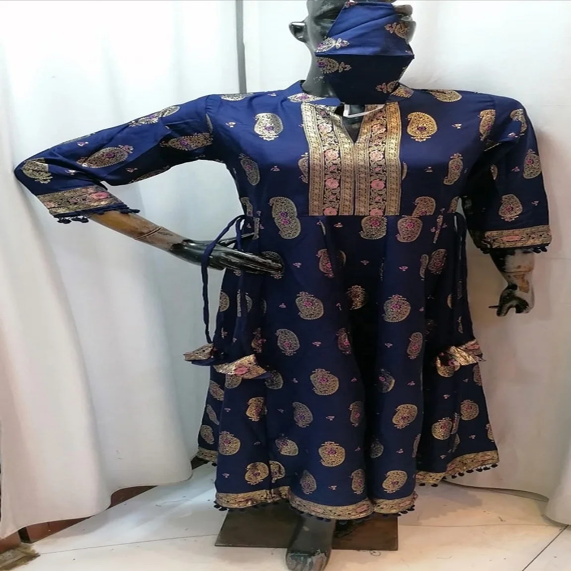 Модная цветная женская одежда Kurti / 100% хлопчатобумажная Этническая от производителя из Индии с принтом kurtis log