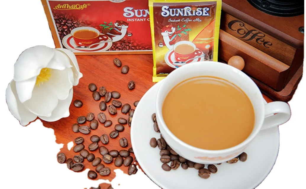 OEM Anthaicafe Instant Coffee Mix 3-in-1 Latte Cream and Chocolate Flavors Caffeinated with Nut Flavor Robusta Bulk Packaging