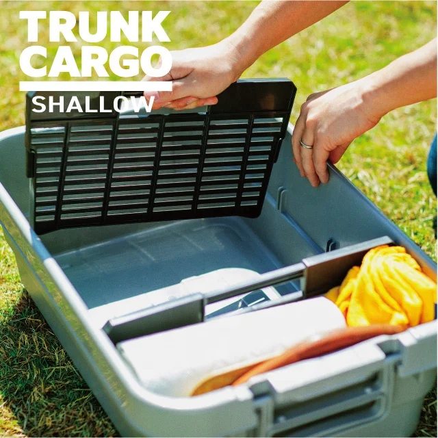 Easy to use and New divider stacking storage box shallow for outdoor , with lock handles