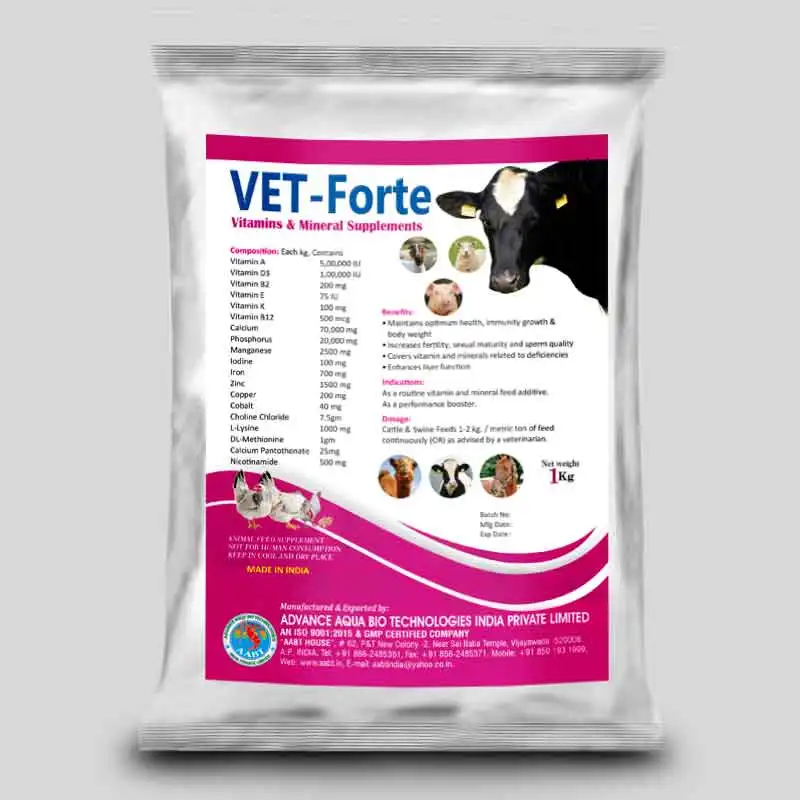 VET-FORTE maintains health immunity and fertility while reducing deficiencies and enhancing liver function Indian origin