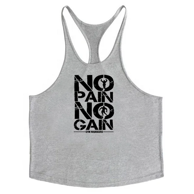 Gym Workout Sleeveless Shirt Stringer Tank Top Men BodyBuilding Clothing Fitness Mens Sportswear Vests Muscle Singlets Casual