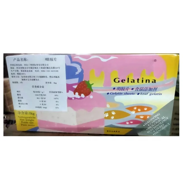 High Quality Leaf Edible Gelatin Sheet Gelatin Coated Tablets Mesh 8-60 Food Grade Gelatin For Food Additives
