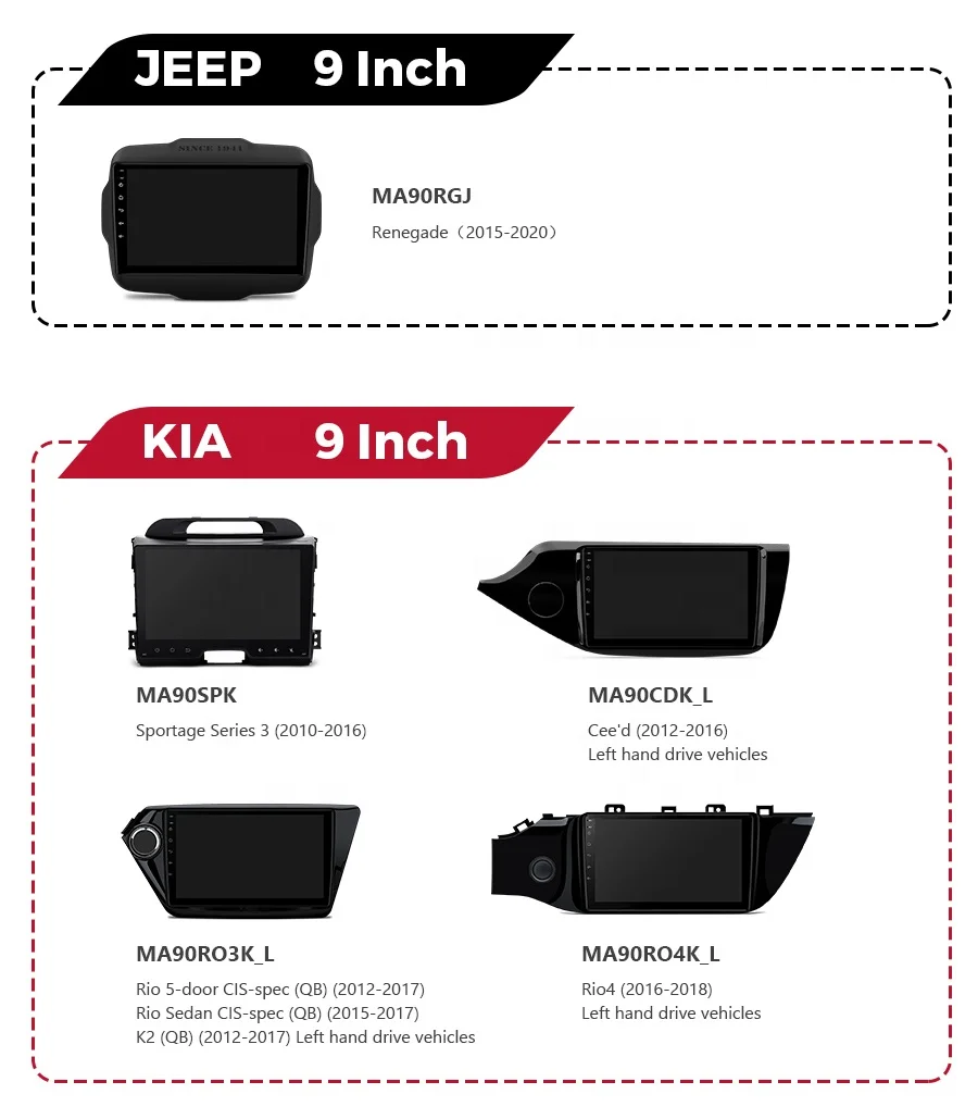 1024*600 Capacitive Touchscreen Universal Radio Screen with Multi-frame Choices Built-in Worldwide 4G Module Dual WiFi Band