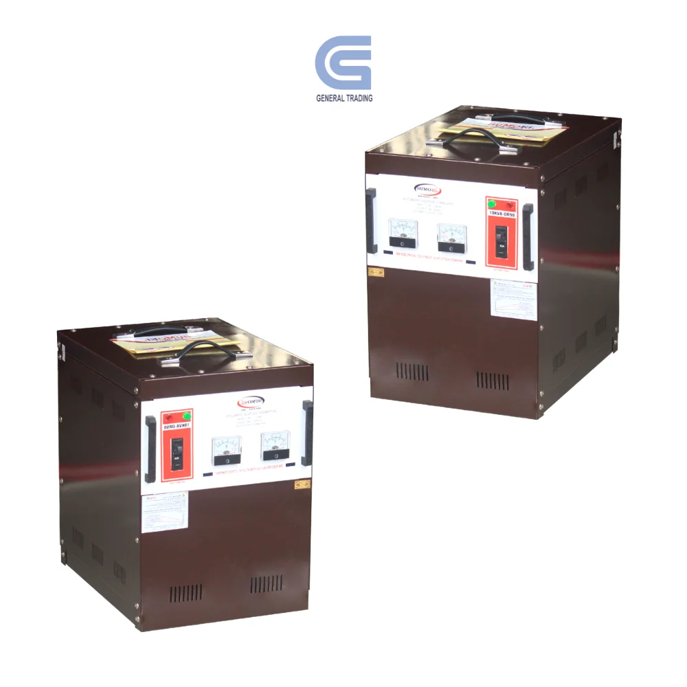 Voltage regulators 3KVA 50KVA  Single-Phase AC Current Voltage Regulator Stabilizer AVR SCR Servo Motor Copper Made Vietnam