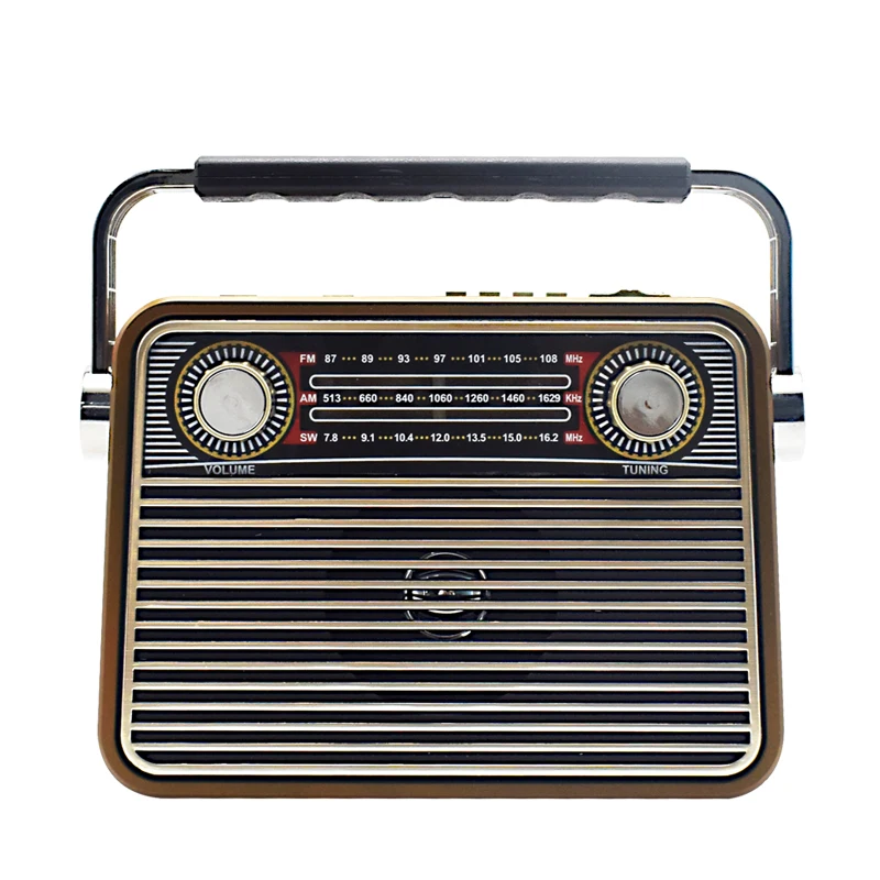 Классическое винтажное стильное радио AM FM SW портативное на батарейках или транзисторах переменного