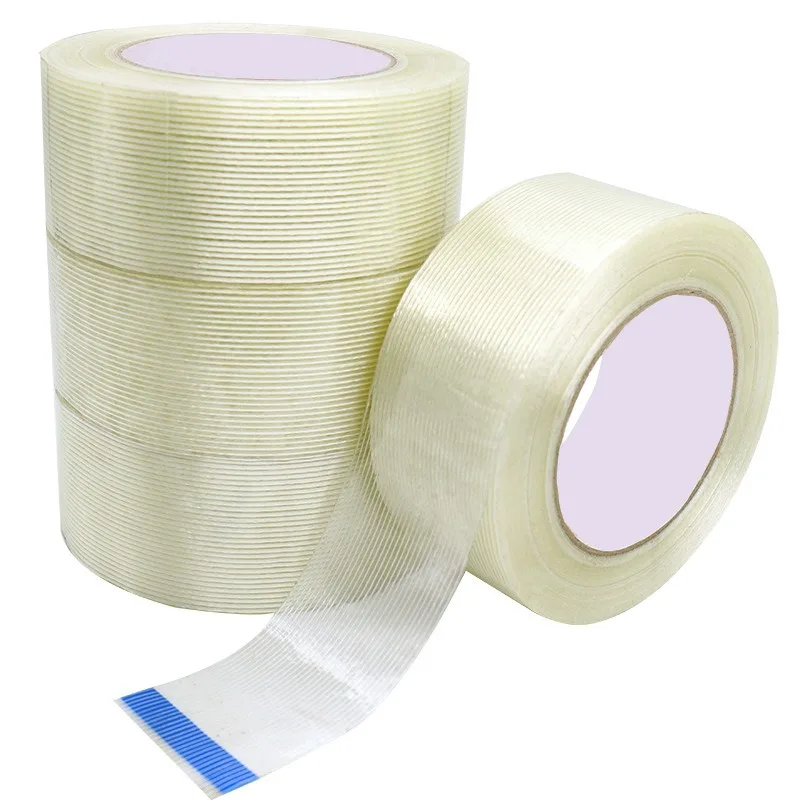 Waterproof Polyester Single-Sided Rubber Adhesive for Heavy Duty Carton Sealing Fiberglass Filament Tape