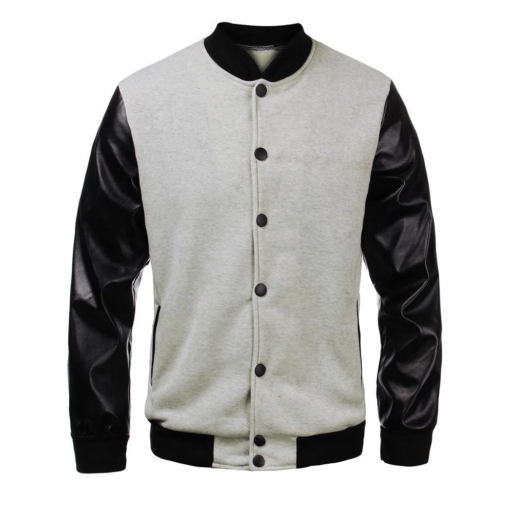 Wool Body, Leather Sleeve Varsity Jacket