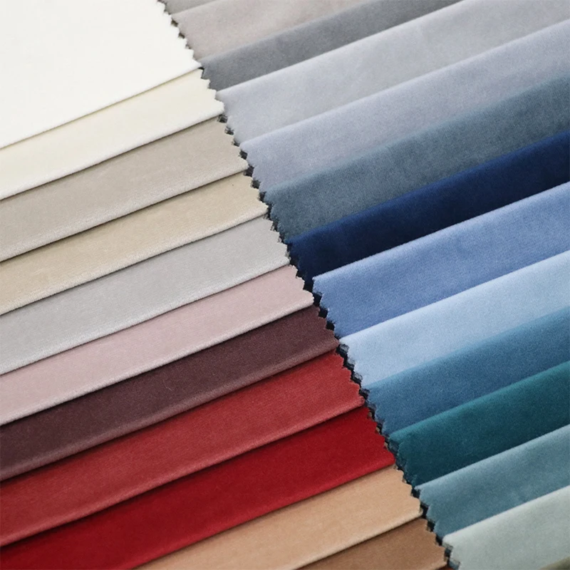 2302A Turkish Manufacture 142cm Plain Holland Velvet Fleece Backing Microfiber Baby Face Sofa Velour Fabric for Pillow