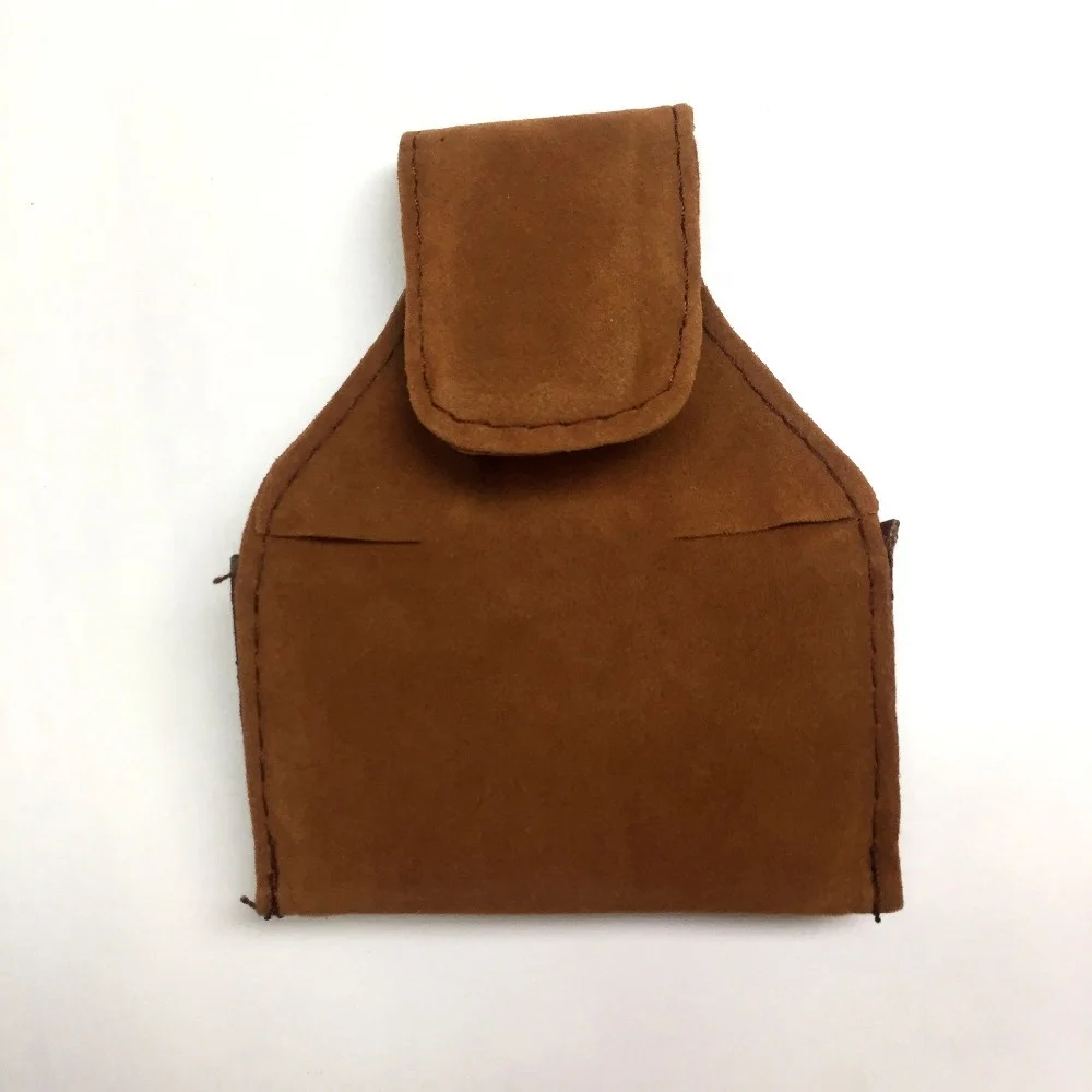 Billiards Cue Chalk Holder Pouch PU Leather Portable Pool Cue Chalk Bag