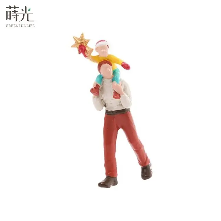 [2.9] Christmas Character Terrarium Miniature Dollhouse Accessories Figurines Made of Resin