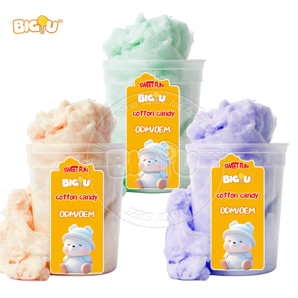 Cotton candy sugar makers wholesale custom halal Mix flavors and colors marshmallow candy