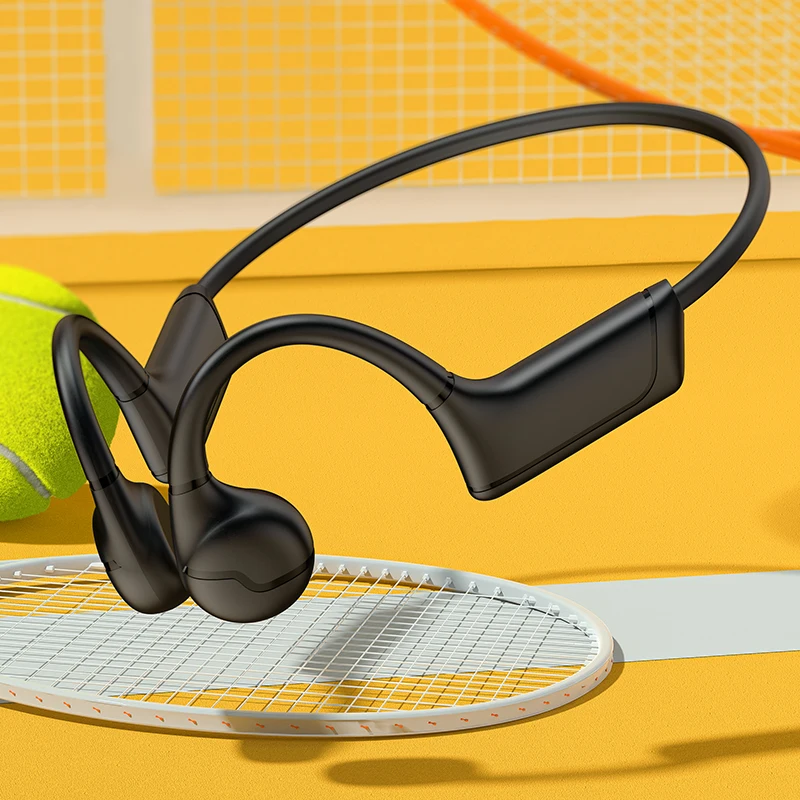 Новая трендовая гарнитура для бега с костной проводимостью, Беспроводные спортивные водонепроницаемые наушники с микросоединением