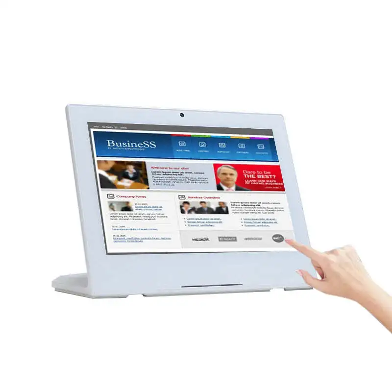 Wholesale OEM RK3566 1280X800 NFC POE L-Shape Android11 Tablet 10.1Inch 2+16GB Desktop Tablet PC For Restaurant Ordering