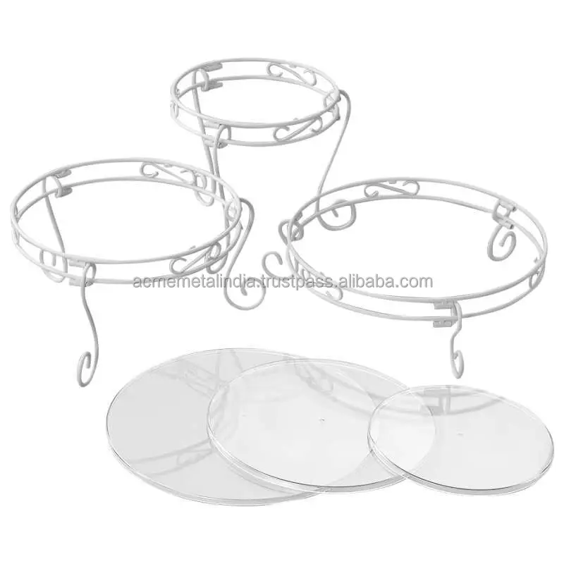 Elegant Simple Design Metal Cake Stand Gold Plated Round Shape Antique Style Dessert and Cake Stand at a Reasonable Price