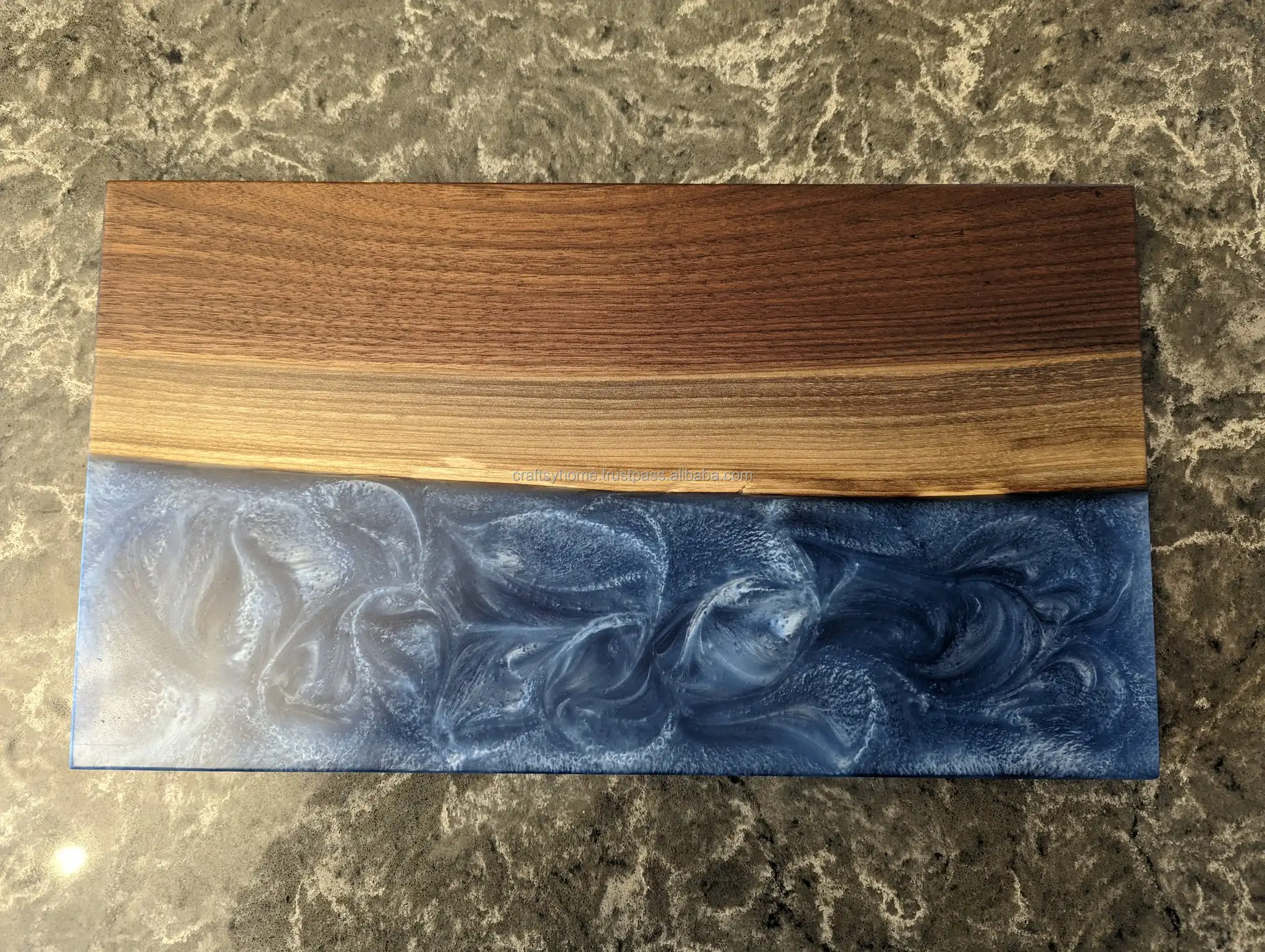 Handmade epoxy resin chopping board with polish for home & kitchen at lower cost acacia wood serving board for wholesale price