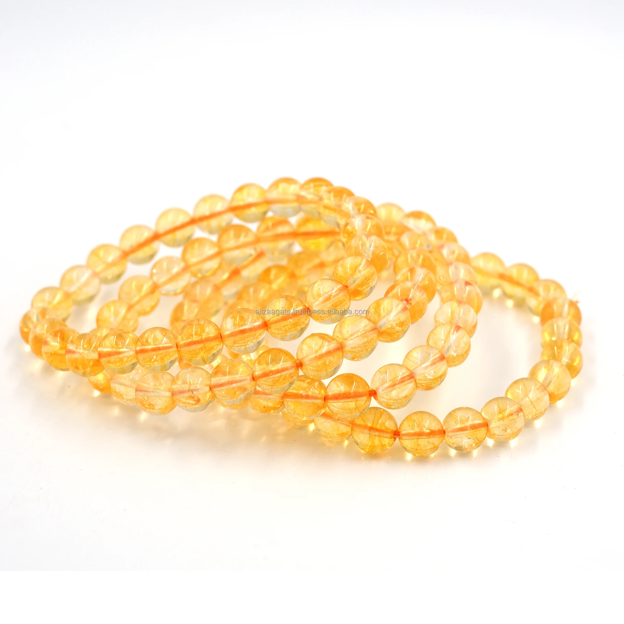 AAA Grade Genuine Citrine Bracelet for Women Men Natural Brazil Lemon Citrine Gemstone Beads New Citrine Bracelet Made Crystal
