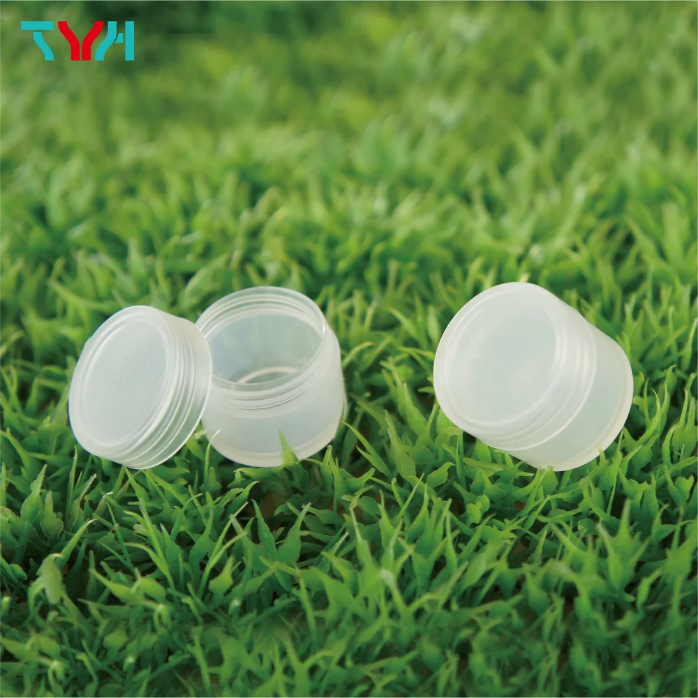 15ml Plastic Round Cosmetic Jars White PP Double-Wall Jar with White Cap for Cosmetic Product (ANH15)
