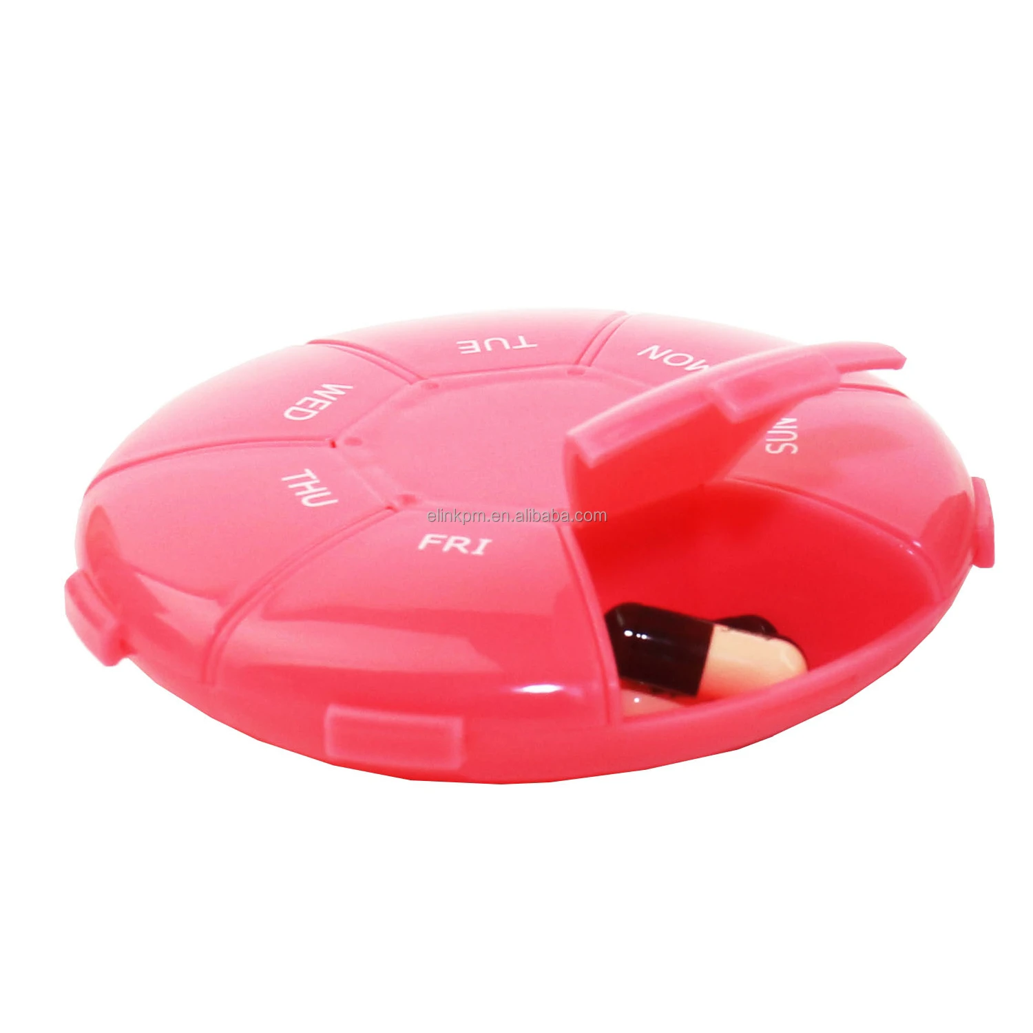 Round Simple Pillbox Customized Logo For Pharmacy Promotional Gift