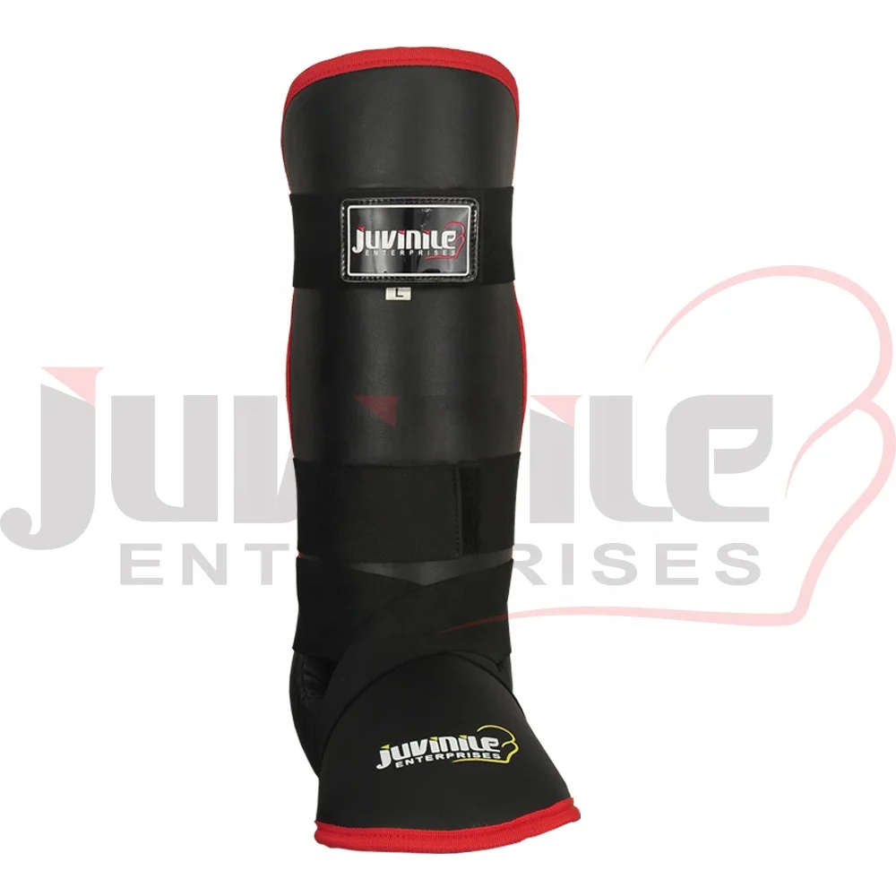 Customized Karate shin guard made of PU leather high quality boxing equipment supplier OEM ODM manufacturer