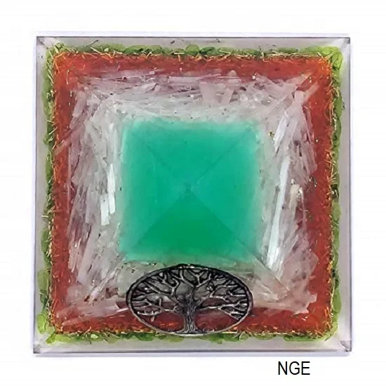 Самая мощная Пирамида Orgone из селенита пирамида Orgonite с деревом жизни для положительной энергии Selenite orgone