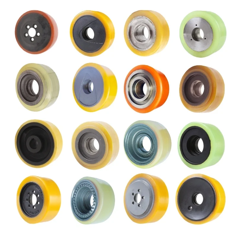 Polyurethane solid tire  Electric Forklift /Truck Solid polyurethane  PU Drive Load Caster Wheel
