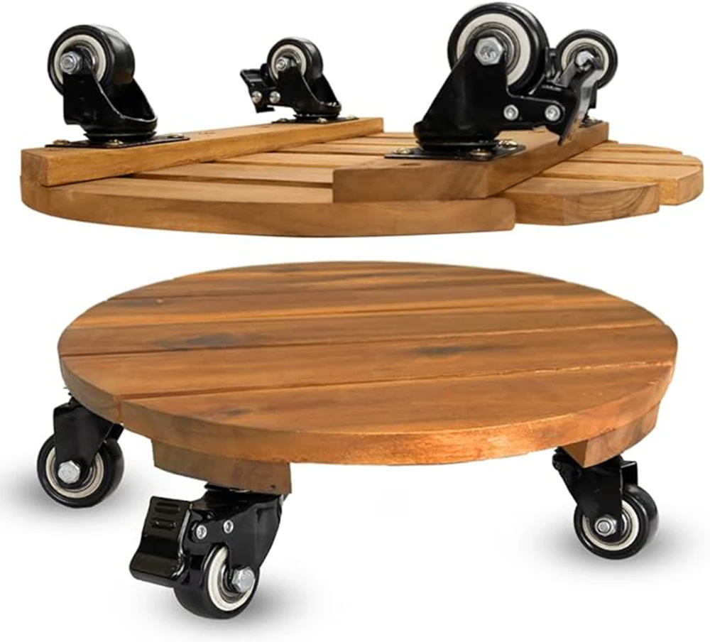 Распродажа круглая тележка из акации