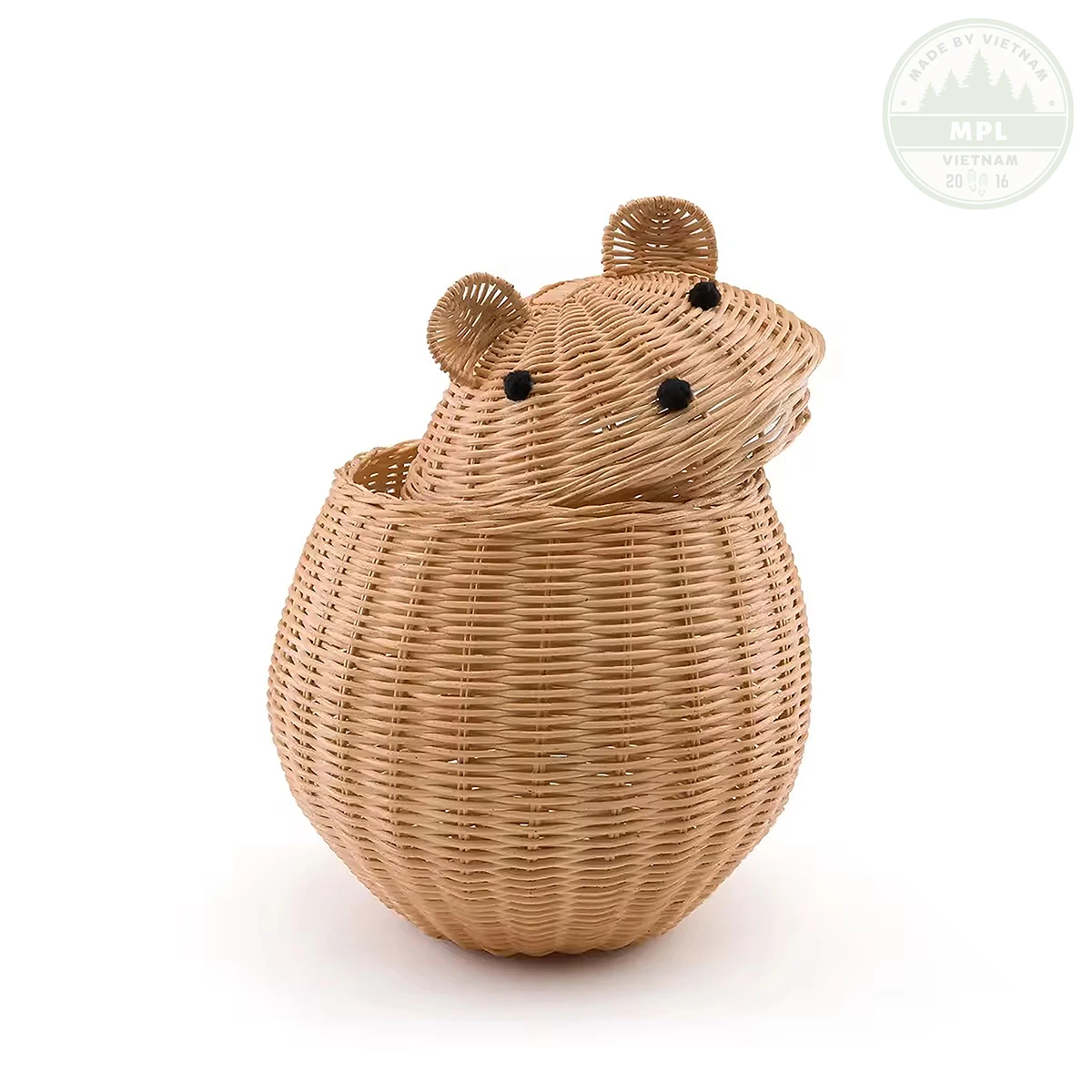 Hot Rattan Mouse Rattan Basket Rattan Kid Baskets Woven Wicker Storage Basket for Kids handmade in Vietnam