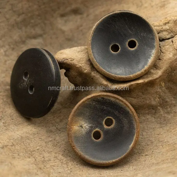 Buffalo Horn Buttons Supplier Real Horn Buttons Set for Blazers Suits Coats Natural Top Selling Product BY N M CRAFT