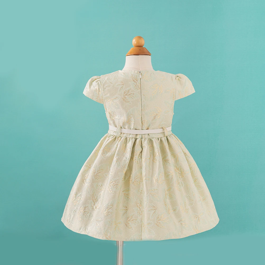 Wholesale Kids Girls Tulle Detailed Princess Dress Turn Down Collar Front Flare Tutu Dresses For Girls Kids