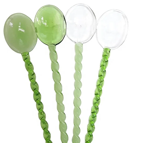 Small Fancy Teaspoons Set Generic Heat Resistant Stirring Glass Spoon