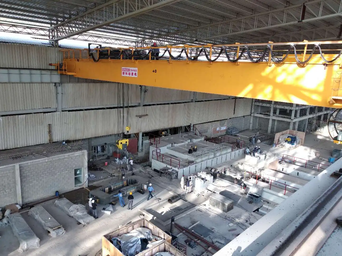 Heavy Duty Foundry  Ladle Lifting Double Girder Overhead Travelling Crane For Steel Mill