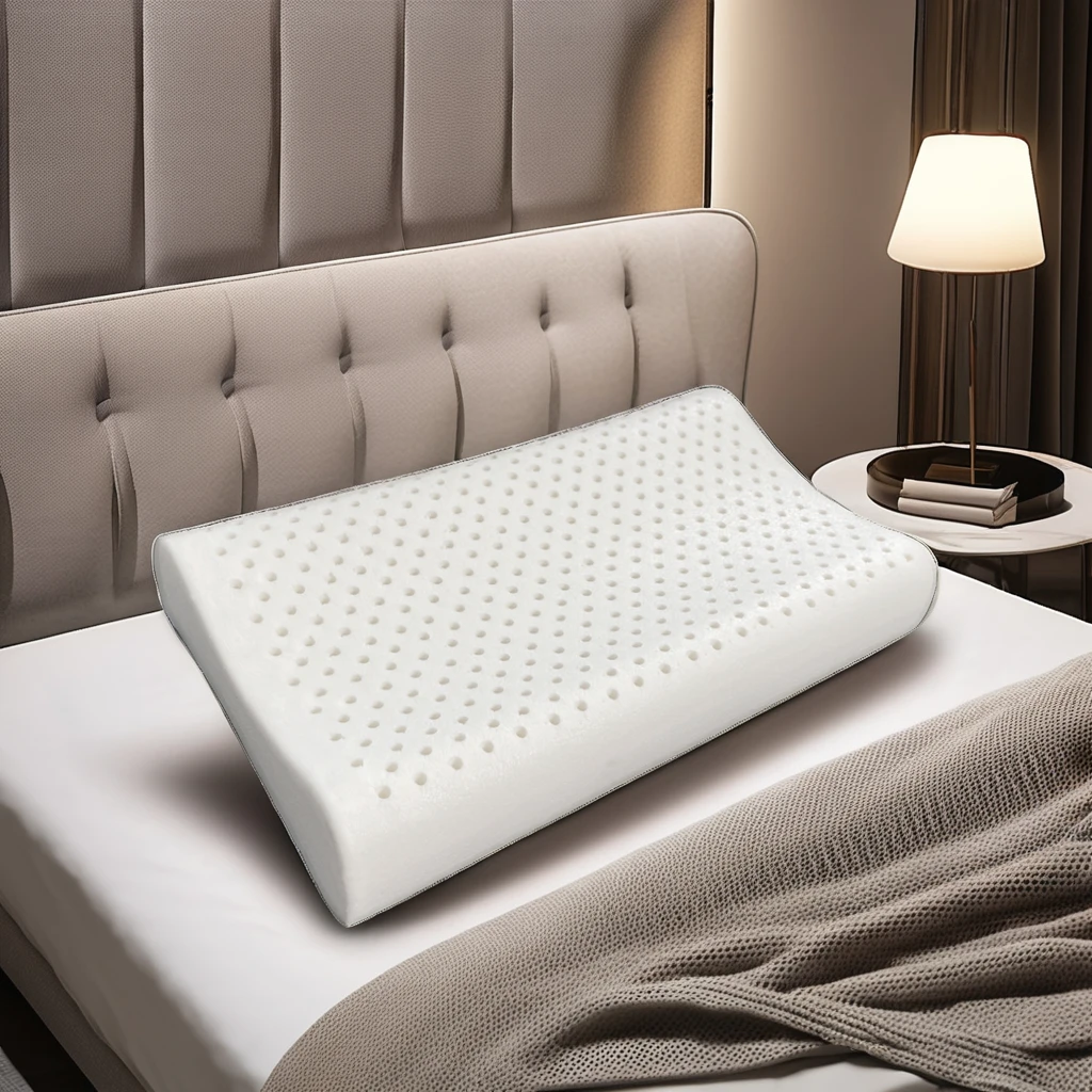 Лучшая цена, латексная подушка в форме контура, премиум-100%, натуральное медицинское обслуживание, Постельное Белье для сна