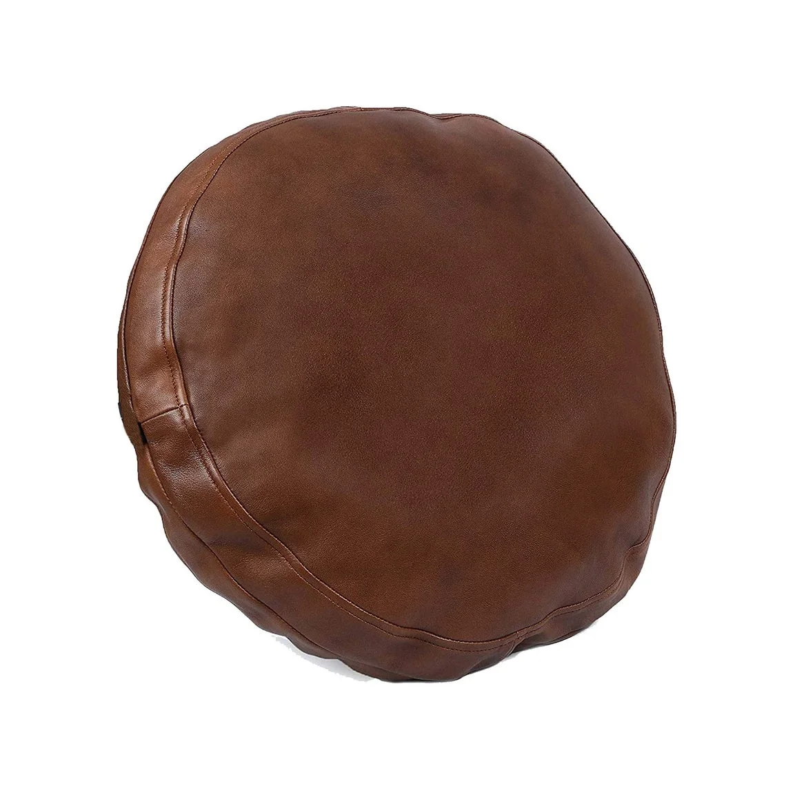 Genuine Leather Round Pillow Covers, Soft Leather Luxuriating Decorative Cushion Living Decor, Home Decor Leather Pillow Cover