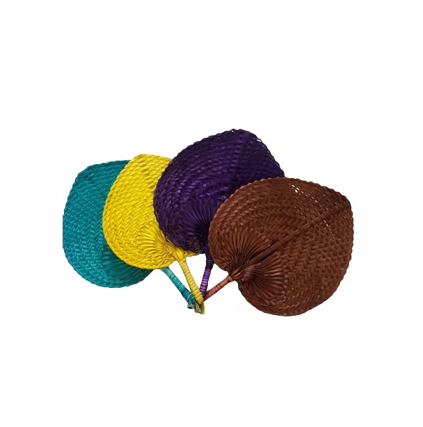 Vietnam Hot Sale Palm-Leaf Fan 30cm 35cm 40cm Bamboo Raffia Fans for Summer for Camping Hiking Home Party Wedding Decor Gifts