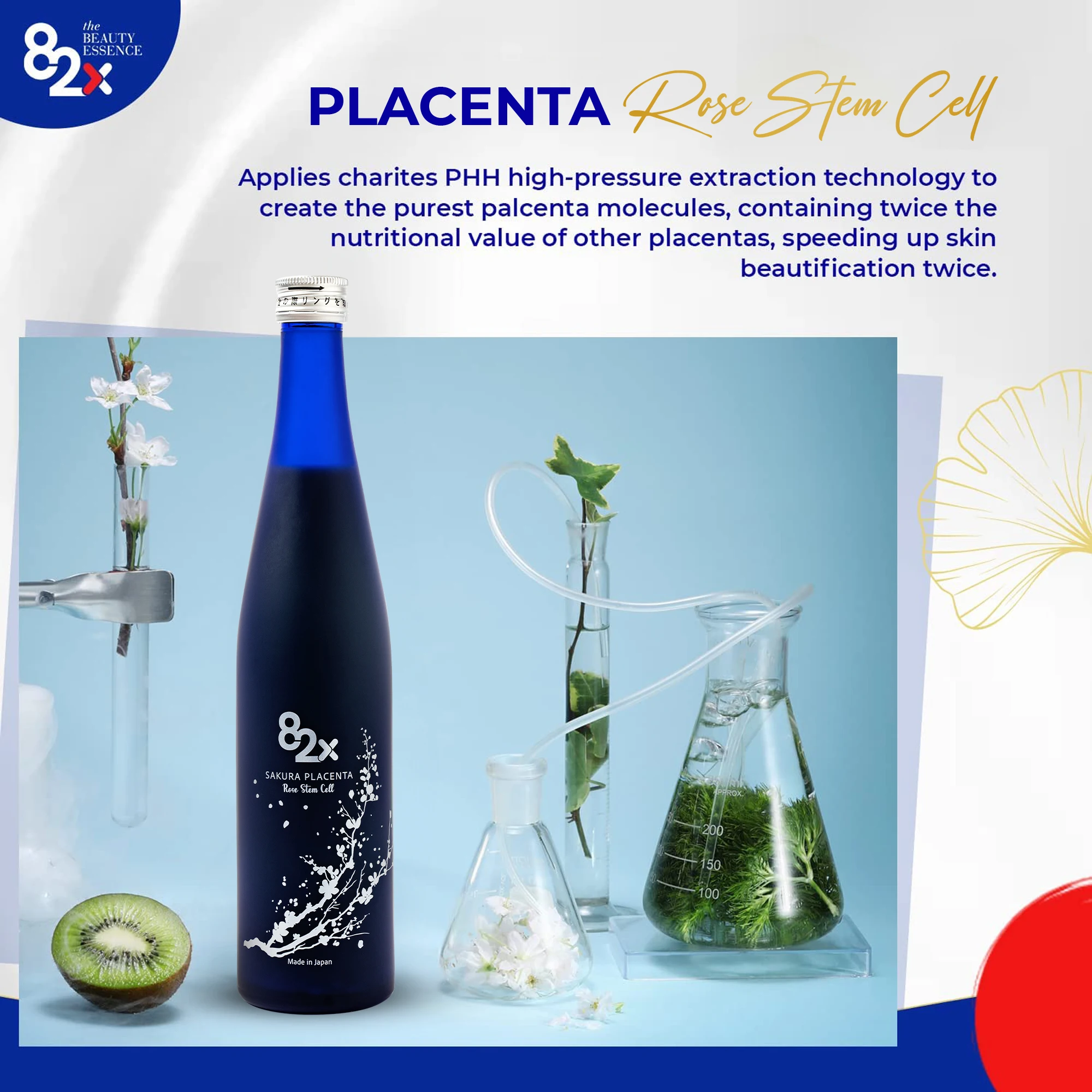 Wholesale Bulk Japan 82X Stem Cell Placenta Liquid Supplement Anti-Aging Skin Whitening Beauty Water in Bottles