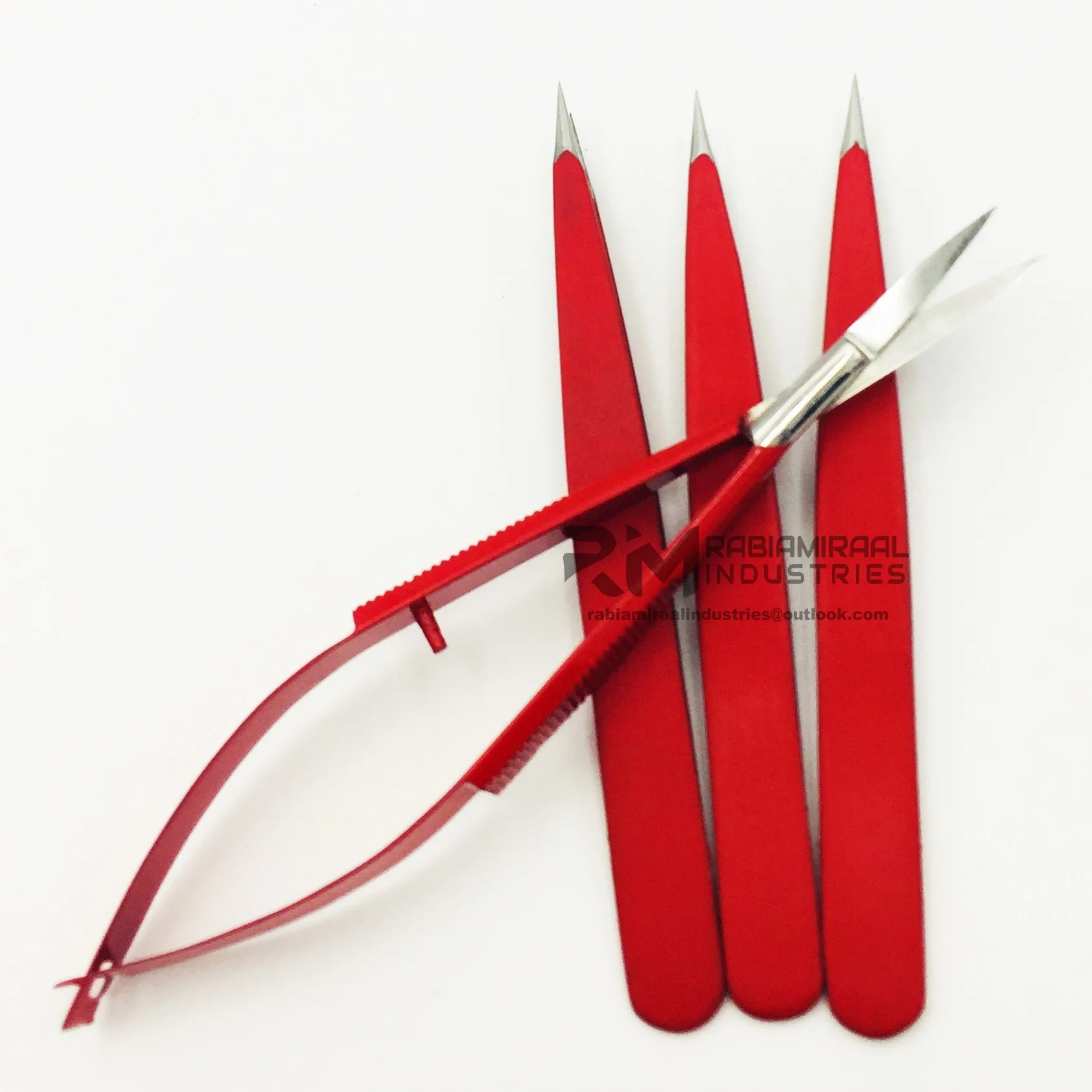 Private Label Stainless Steel Precision Eyebrow  Eyelash Shaping & Trimming Scissor Makeup Mini Spring Scissors RMI-MZ-SPS- 1602