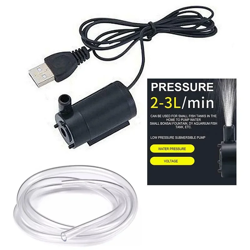 USB Submersible Pump 1m Line DC Low Voltage Ultra-quiet Micro Mini Small Water Pump 3V5V6V