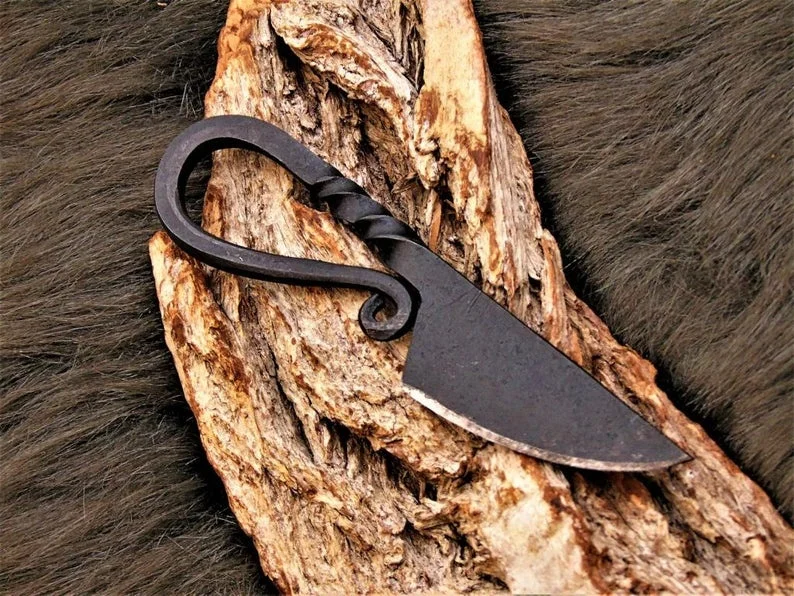 Medieval Knife Belt Knife Viking Neck Knife Hand Forged