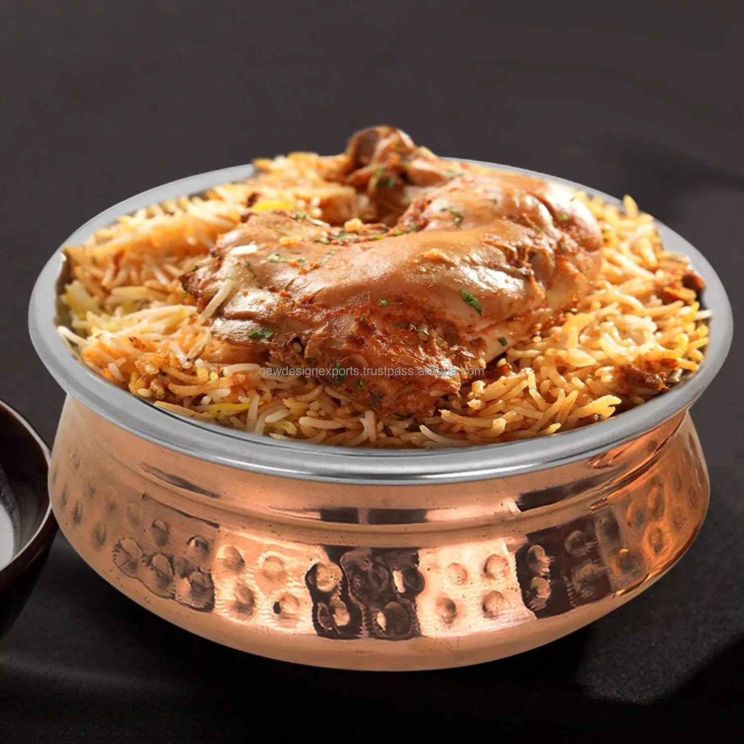 Copper Tableware casserole with lid