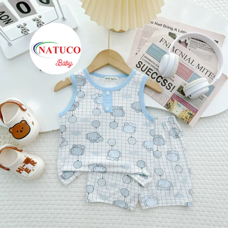 Newly Designed Solid Animal Printing Cotton Tank Tops for Age Group 0-8 Years Cool Kids Style from 8-27Kg for Baby Boys