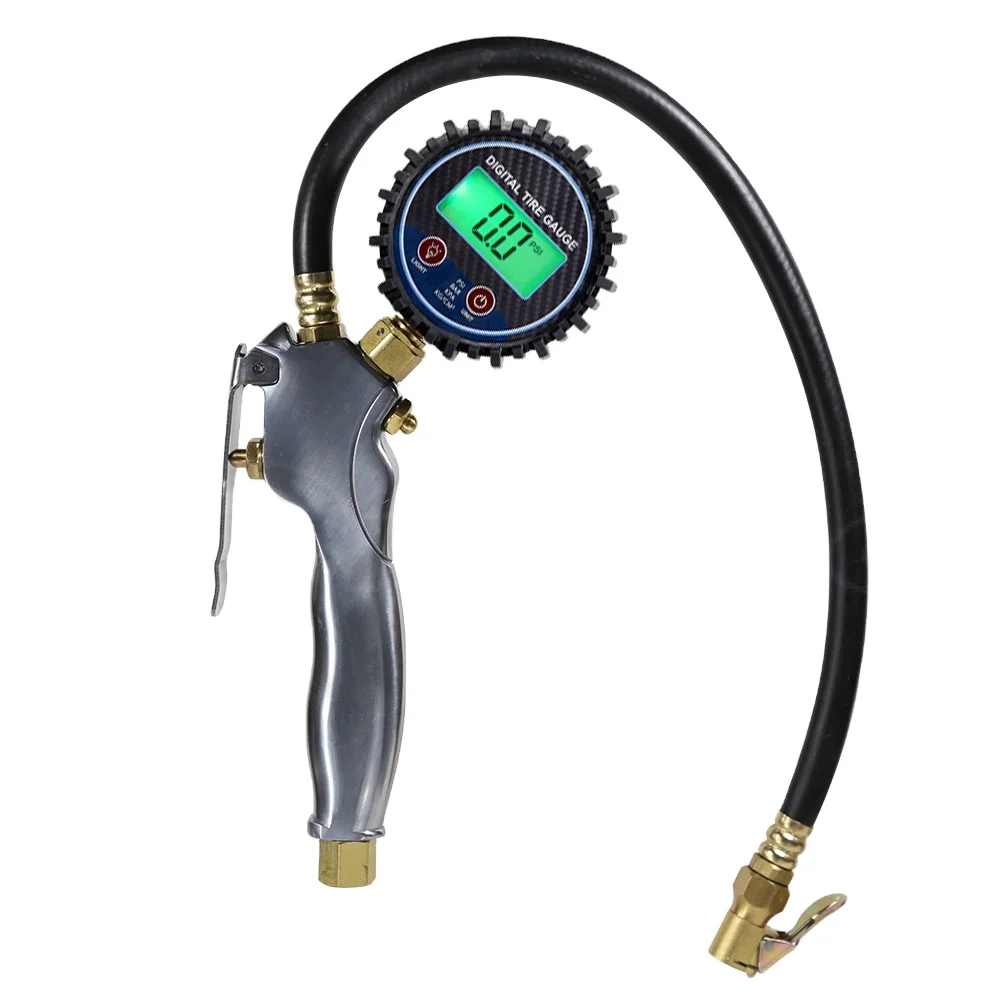 LEMATEC Digital Tire Pressure Gauge With Air Hose and Deflator Valve