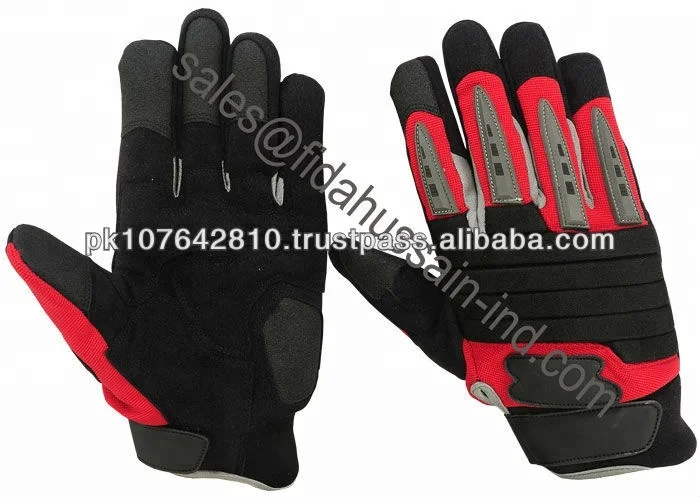 Extreme Grip Leather Gloves Wholesale Iron High Performance Durable Protective colorful Mechanic Leather Gloves from Pakistan