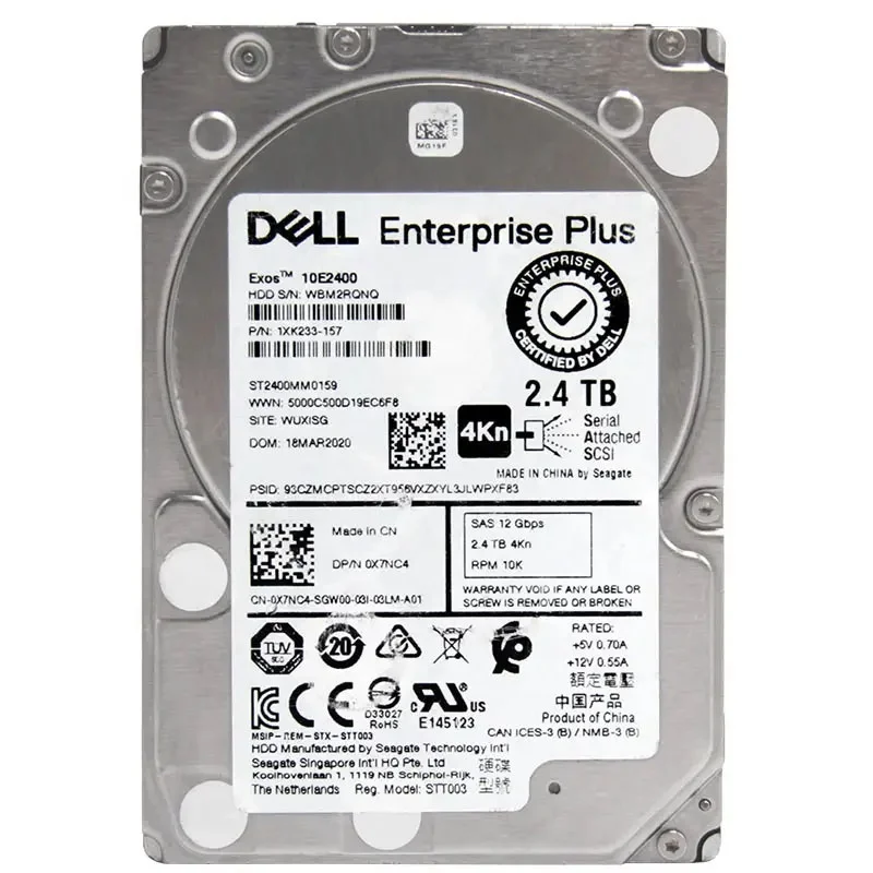 Original New D ELL HDD ST2400MM0159 2.4T SAS 10K 2.5 Inch Hard Drive