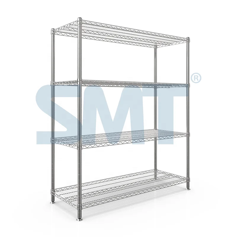Innovative Warehouse Storage Unit SMT Stainless Steel Heavy Duty Wire Shelving Adjustable Shelf Kitchen Storage Shelves