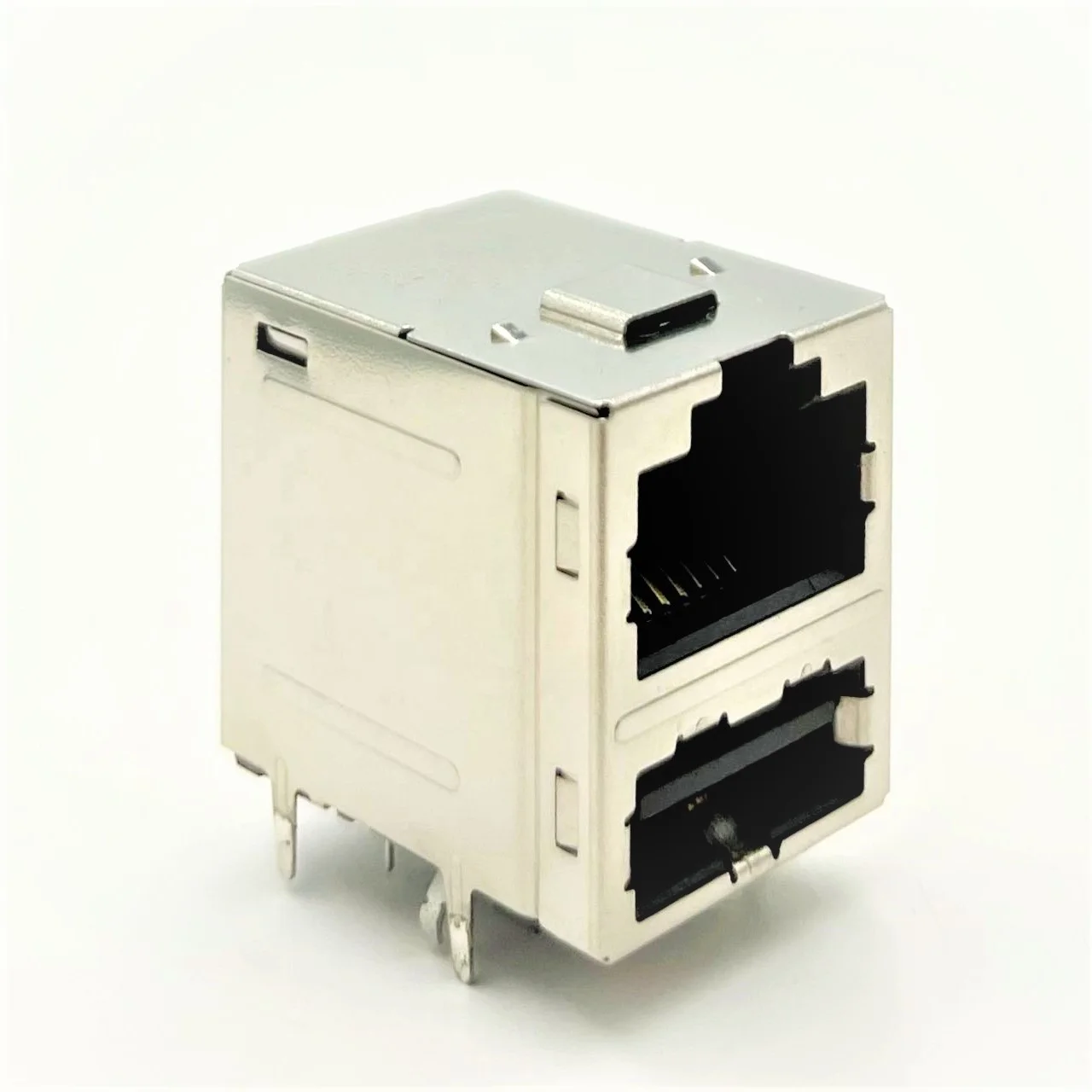 Гнездовой разъем RJ45, один порт Tab Up, экранированный с трансформатором, USB-порт