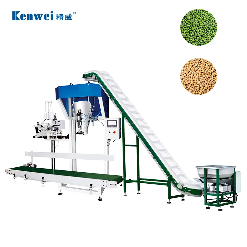 Easy to operation bulk linear weigher sewing machine packaging system belt conveyor for corn soybeans